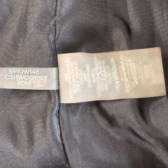 Calvin Klein Plaid Tweed Topper Jacket Womens 2 Red Black White Long Blazer Coat - Picture 6 of 12